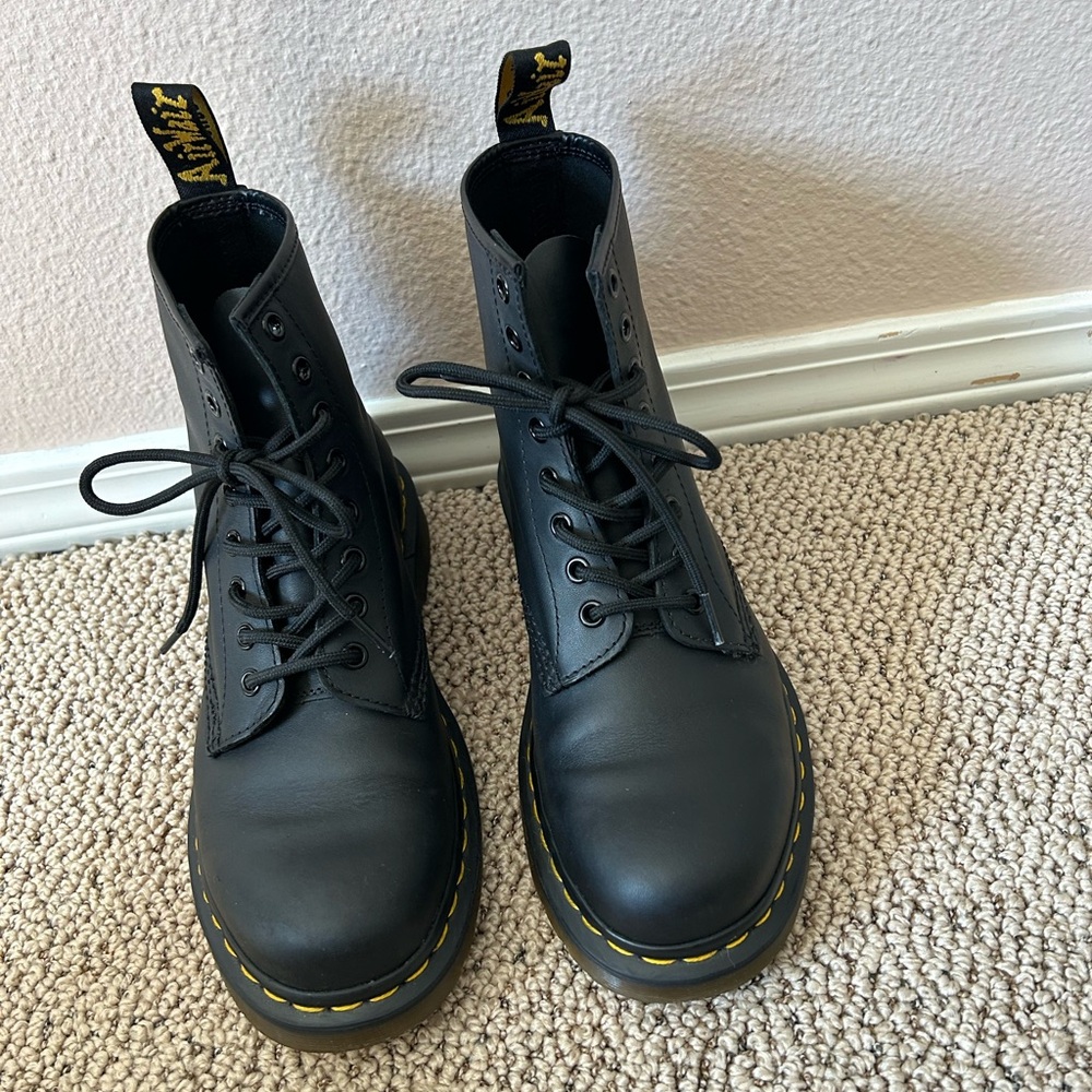 Dr Martens black Leather Lace-Up Boots